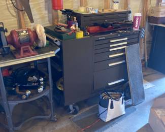 Tool box and grinder