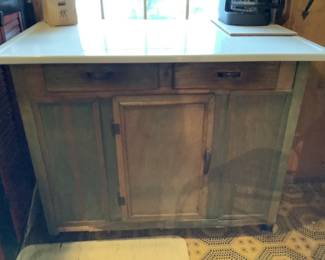 Enamel top cabinet