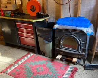 Fireplace and tool box