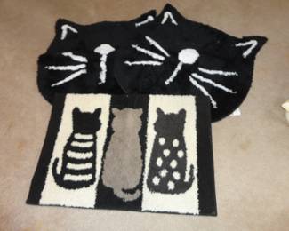 Cat Throw Rugs/We have many types and sizes of throw rugs for the Home and Bath (most new)