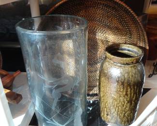 Pottery and Basket Sold