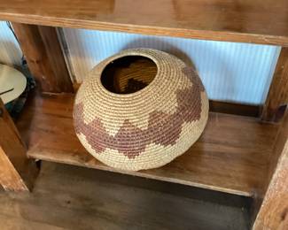 Decorative woven basket.
