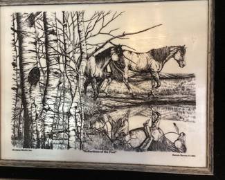 Bernie Brown 1993 Etched Art