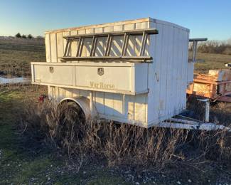 Utility work trailer with storage