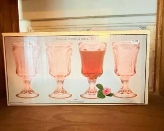 pink Indiana glass dishes & glasses