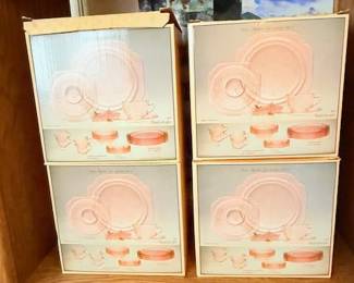 pink Indiana glass dishes & glasses