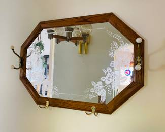 True Legacy Premium - Vintage Wood Framed Etched Mirror