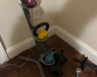 kettle bell tree with kettle bells  sold seperately