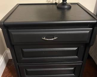 (1) black nightstand