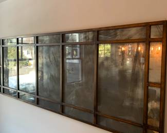 Distressed Metal Panel Mirror