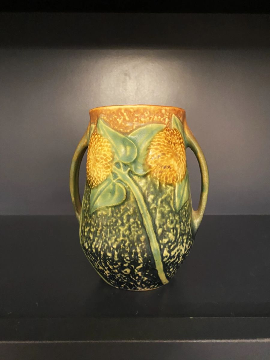 1930's Roseville Pottery vase 512-5 - "Sunflower"