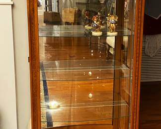 oak curio cabinet