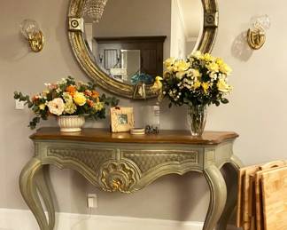 traditional console table