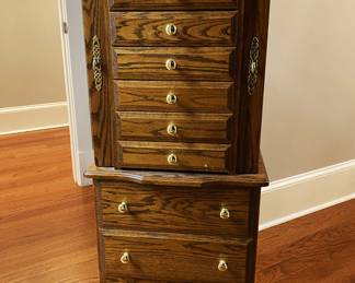 jewelry armoire - Amish solid oak