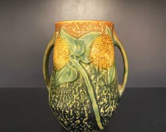 1930's Roseville Pottery vase 512-5 - "Sunflower"