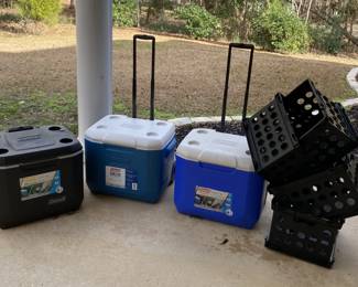 coolers and storage crates