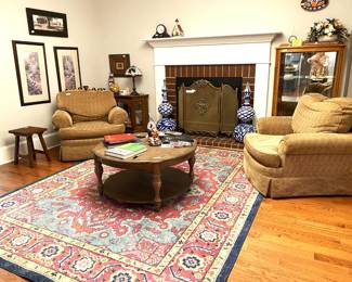 upholstered club chairs