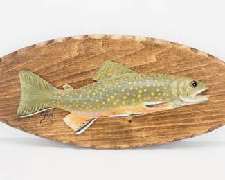 Miniature Brook Trout Plaque - Steve Weaver