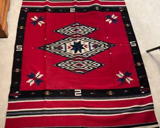 Hand woven southwestern native throw