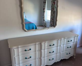 Triple dresser and matching mirror