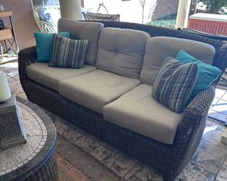 Three-seat rattan sofa