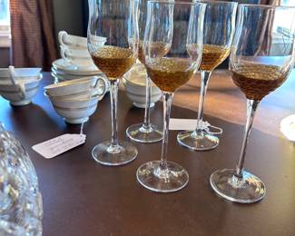 Gold bottom wine glasses
