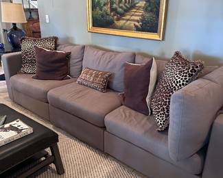 10'foot linen sofa