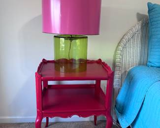 Bright red nightstand
