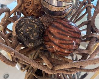 Andrew McCall with decorative balls