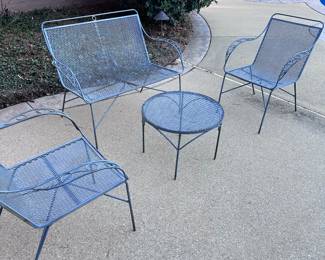 Metal mesh patio furniture