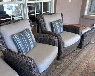 Pair of rattan chairs
