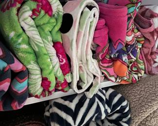 Assortment of blankets