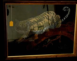 MCM Velvet Tiger Painting 