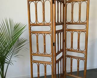 Rattan 1960’s screen room divider
