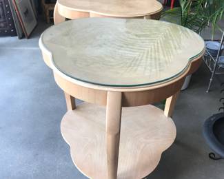 Drexel wood side tables