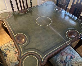 Leather and wood top