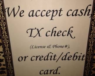 There is a charge fee for card use.
