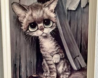 MCM Big Eyed Cat Pity Kitty Print by Gig Girard Goodenow 