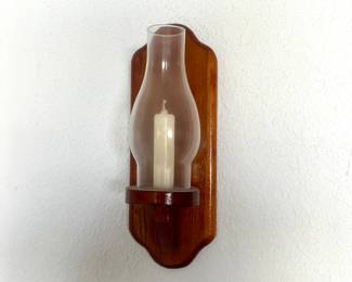 2 Wooden Candle Sconces
