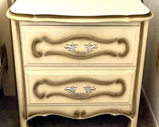 FRENCH PROVINCIAL 2-DRAWER BEDSIDE DRESSER