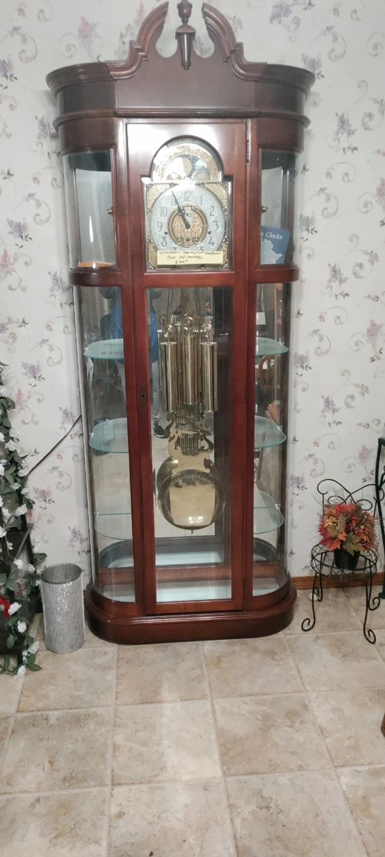 Ridgeway curio grandfather clock