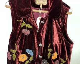 Gorgeous, embellished velvet vest by DOUBLE D RANCH WEAR