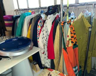 Another rack of fine clothes out here, too!