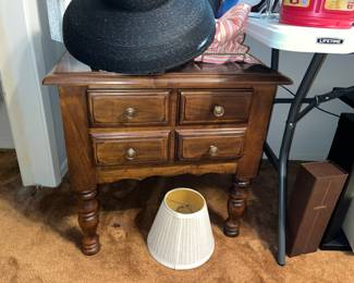Heavy pine end table