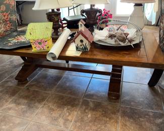 Large oak coffee table