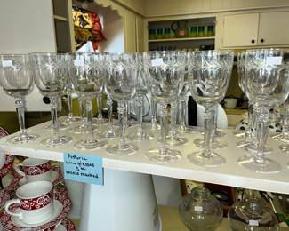 Fostoria stemware wine glasses