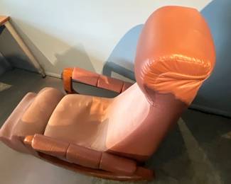 Orange leather chair