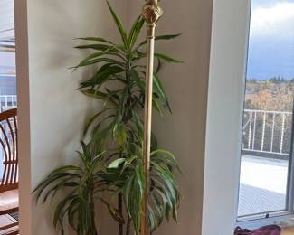Modern lamp, plant