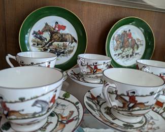 Staffordshire England Fine Bone China 'Hunting Scene'