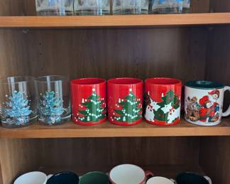 Christmas Souvenir Mugs and Glasses from Germany, Japan, Korea, and more